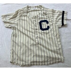 Cleveland Indians Retro Jersey Button Down Stripes Rare Find Sz XL‎